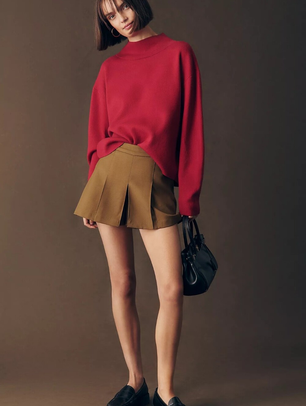The Carys Mock-Neck Sweater by Maeve Anthropologie Size Small Oversized